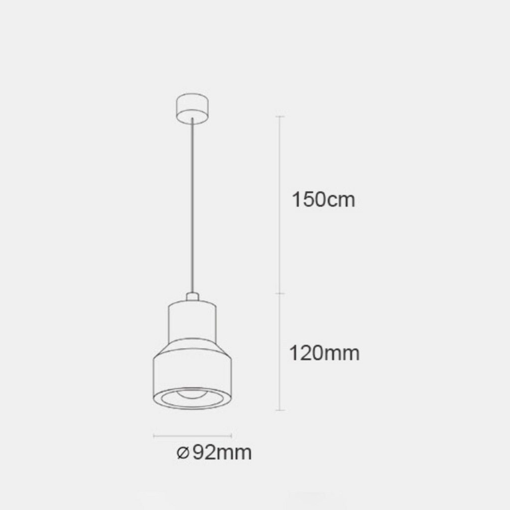 Suspension design en ciment style terrazzo coloré