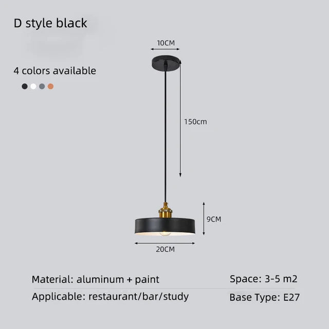 Loft suspension lumières minimaliste moderne rétro suspension lampe abat-jour décor cuisine salle à manger chambre Restaurant luminaires