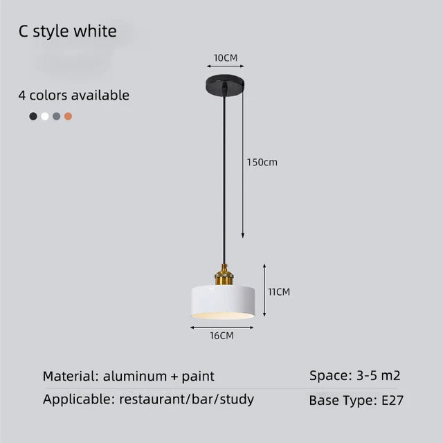 Loft suspension lumières minimaliste moderne rétro suspension lampe abat-jour décor cuisine salle à manger chambre Restaurant luminaires