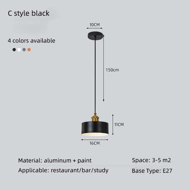Loft suspension lumières minimaliste moderne rétro suspension lampe abat-jour décor cuisine salle à manger chambre Restaurant luminaires