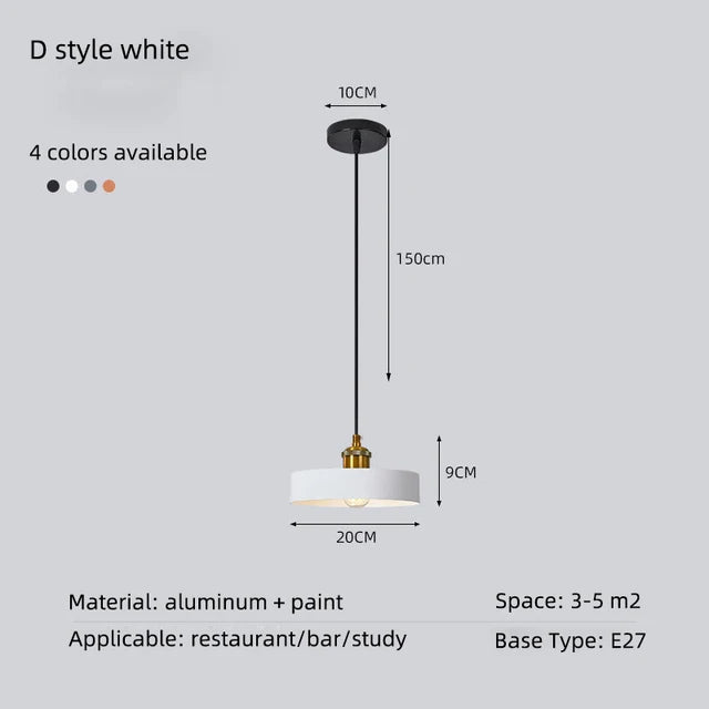 Loft suspension lumières minimaliste moderne rétro suspension lampe abat-jour décor cuisine salle à manger chambre Restaurant luminaires