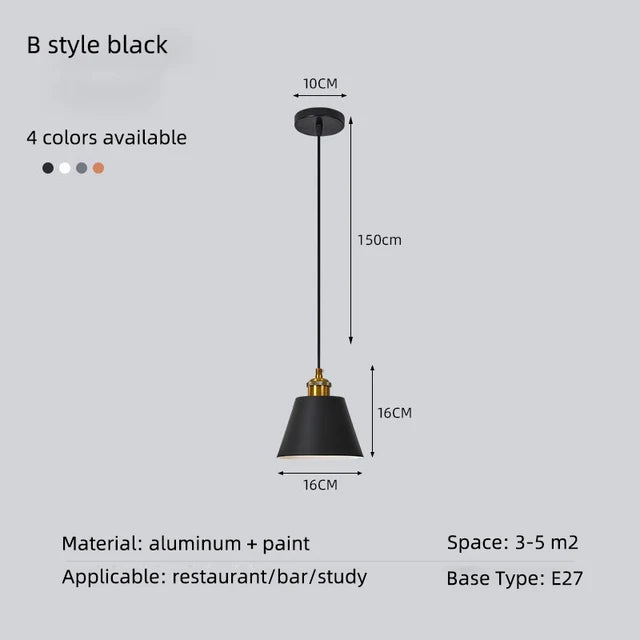 Loft suspension lumières minimaliste moderne rétro suspension lampe abat-jour décor cuisine salle à manger chambre Restaurant luminaires