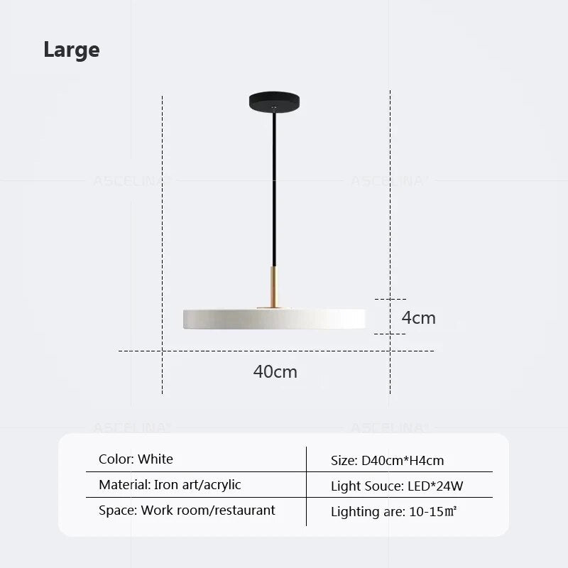 Suspension LED au design nordique 23-40cm
