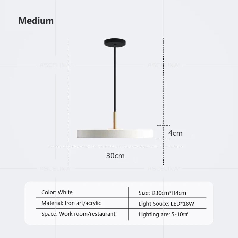 Suspension LED au design nordique 23-40cm