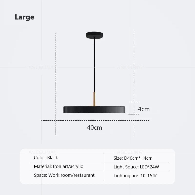 Suspension LED au design nordique 23-40cm