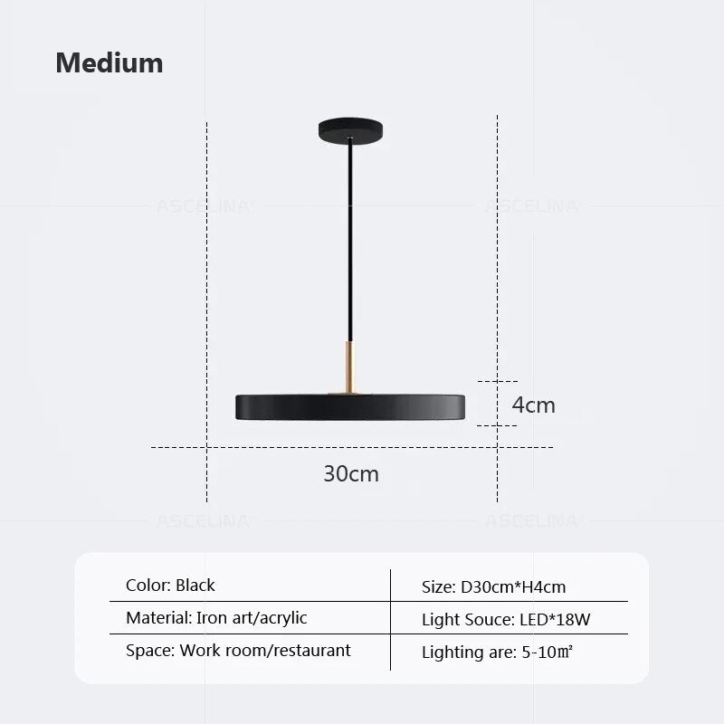 Suspension LED au design nordique 23-40cm