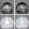 Suspension en cage ronde vintage (noir ou blanc)