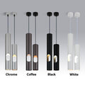 Suspension moderne LED avec tube cylindrique en aluminium Hotel