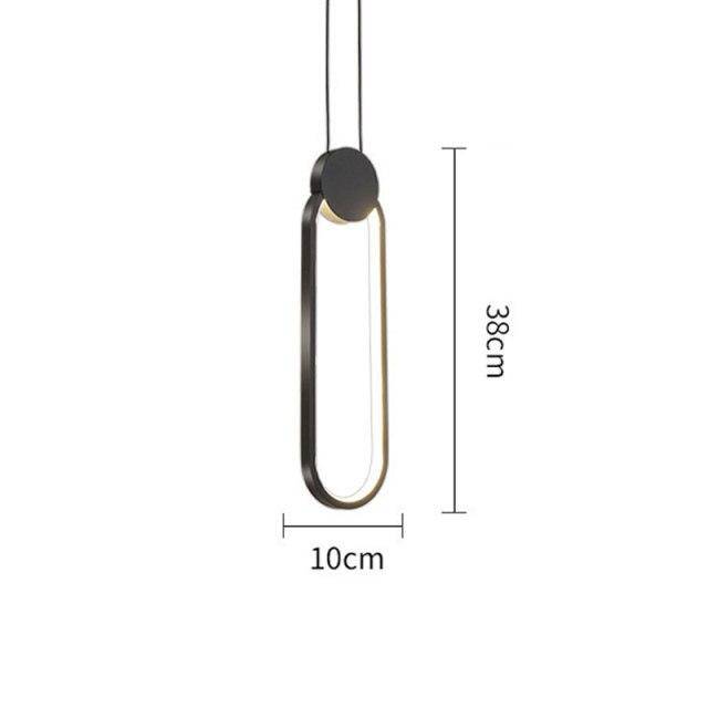 Suspension design LED aux formes géométriques en métal Luxury