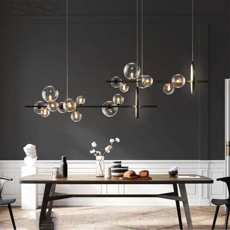 Suspension design à LED avec plusieurs sphères en verre Loft