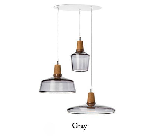 Suspension à LED en verre de différentes formes