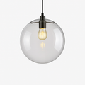 Suspension design boule en verre (noir ou rose gold)
