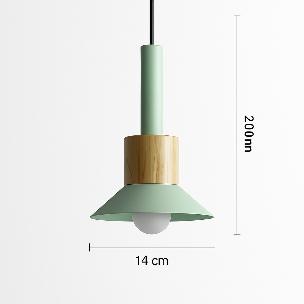 Suspension design en bois et métal de différentes formes Window
