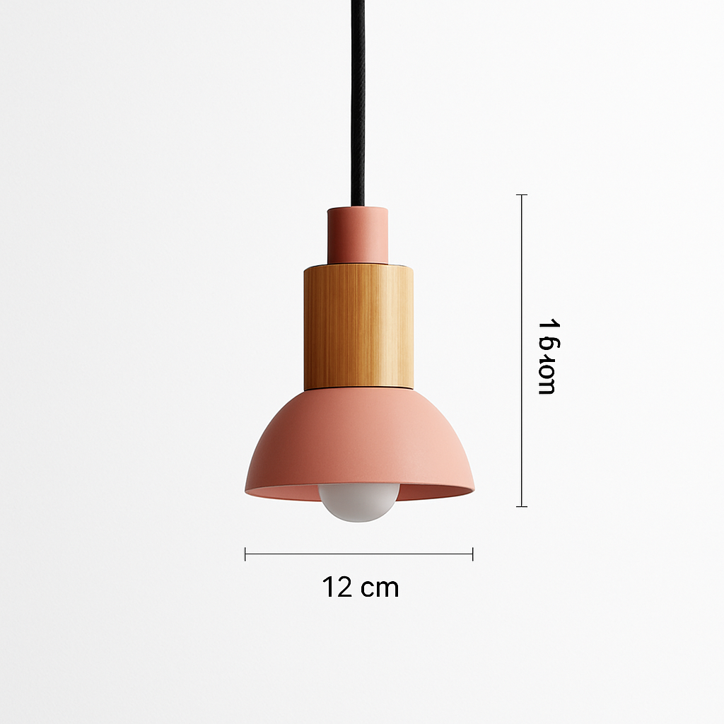 Suspension design en bois et métal de différentes formes Window