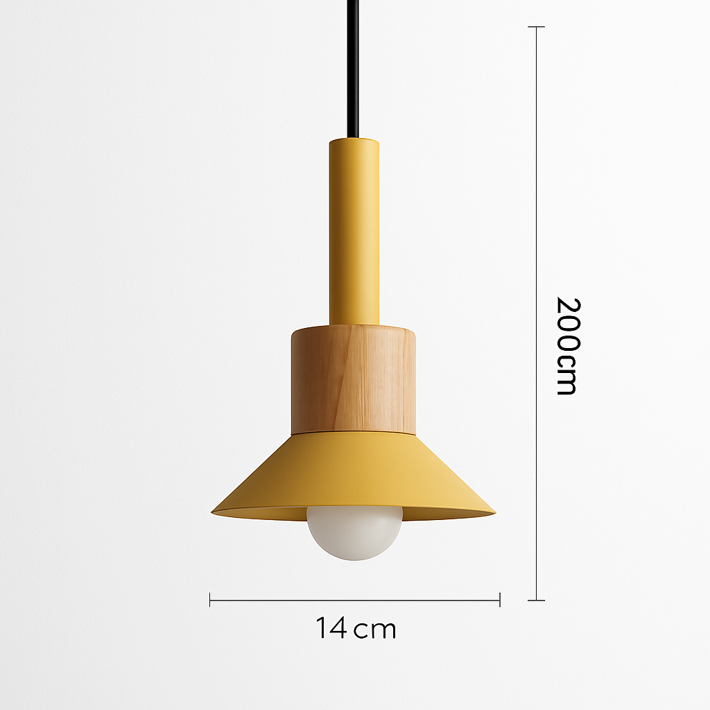Suspension design en bois et métal de différentes formes Window