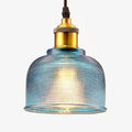 Suspension design en verre de couleur et support doré Coffee