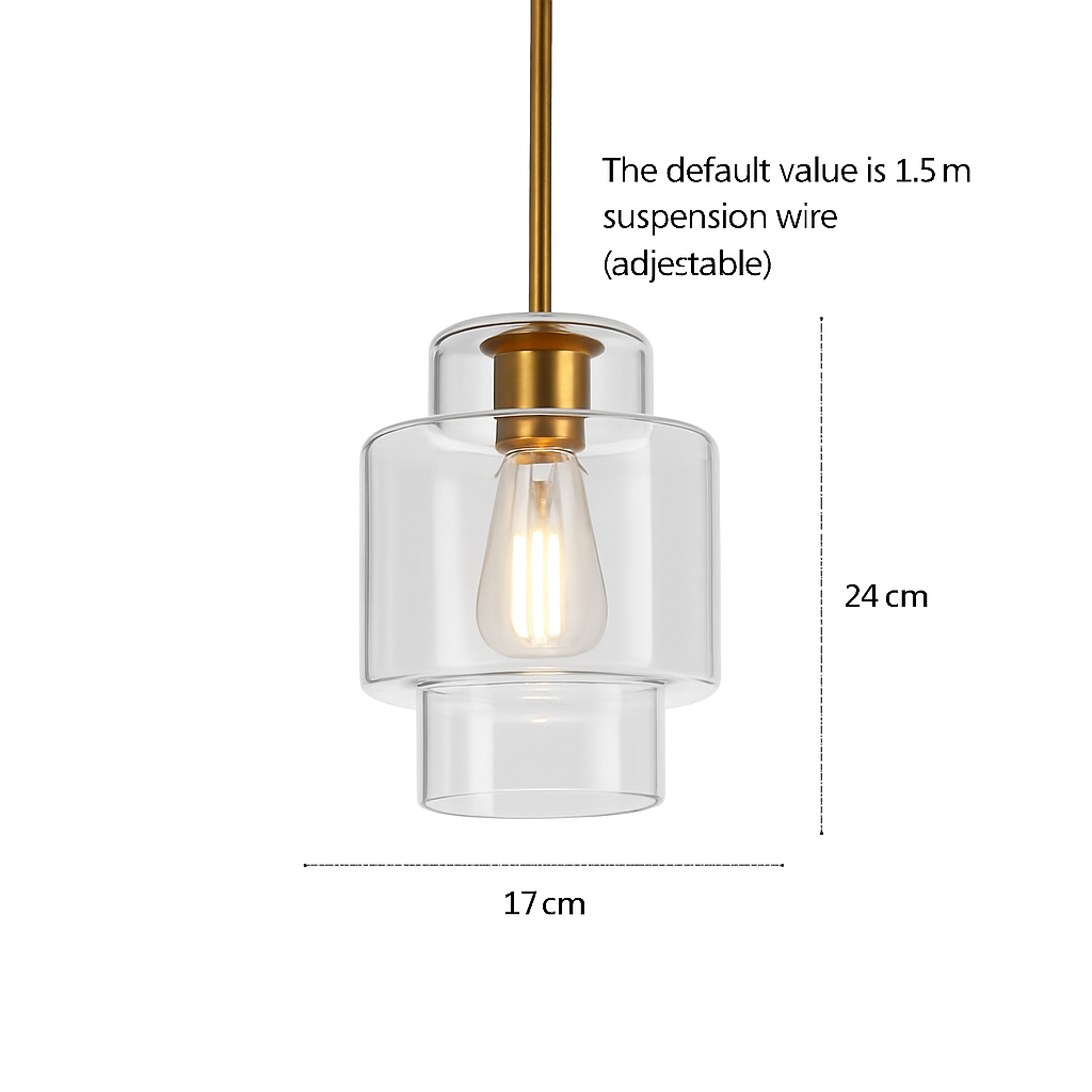 suspension design nordique en verre pour intérieur élégant