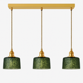 Suspension en verre vert scandinave