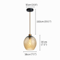 suspension led modernes en verre grain d'eau pour décoration intérieure