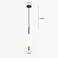 Suspension LED tube doré et boule
