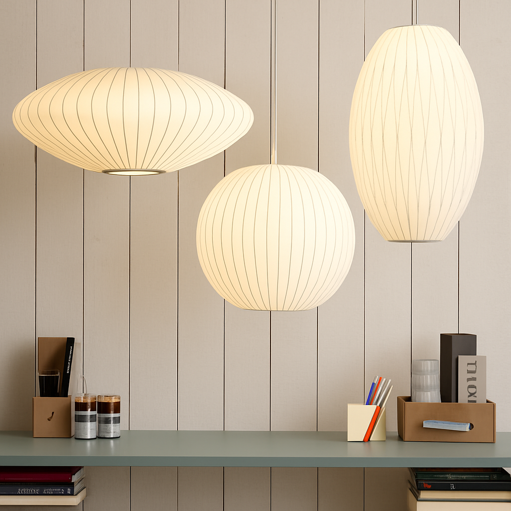 Suspension moderne en papier style japonais Silk