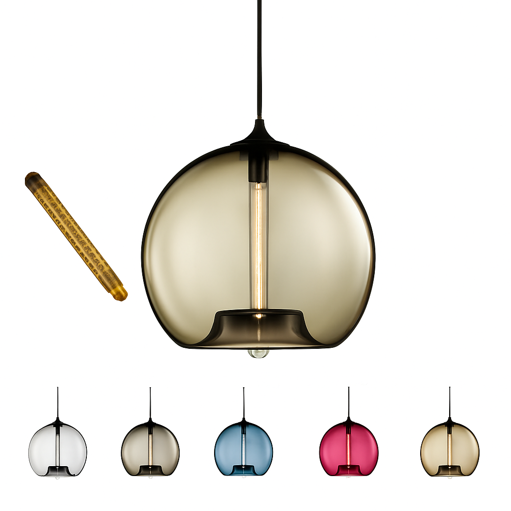 suspension moderne loft luminaire en verre multicolore vintage