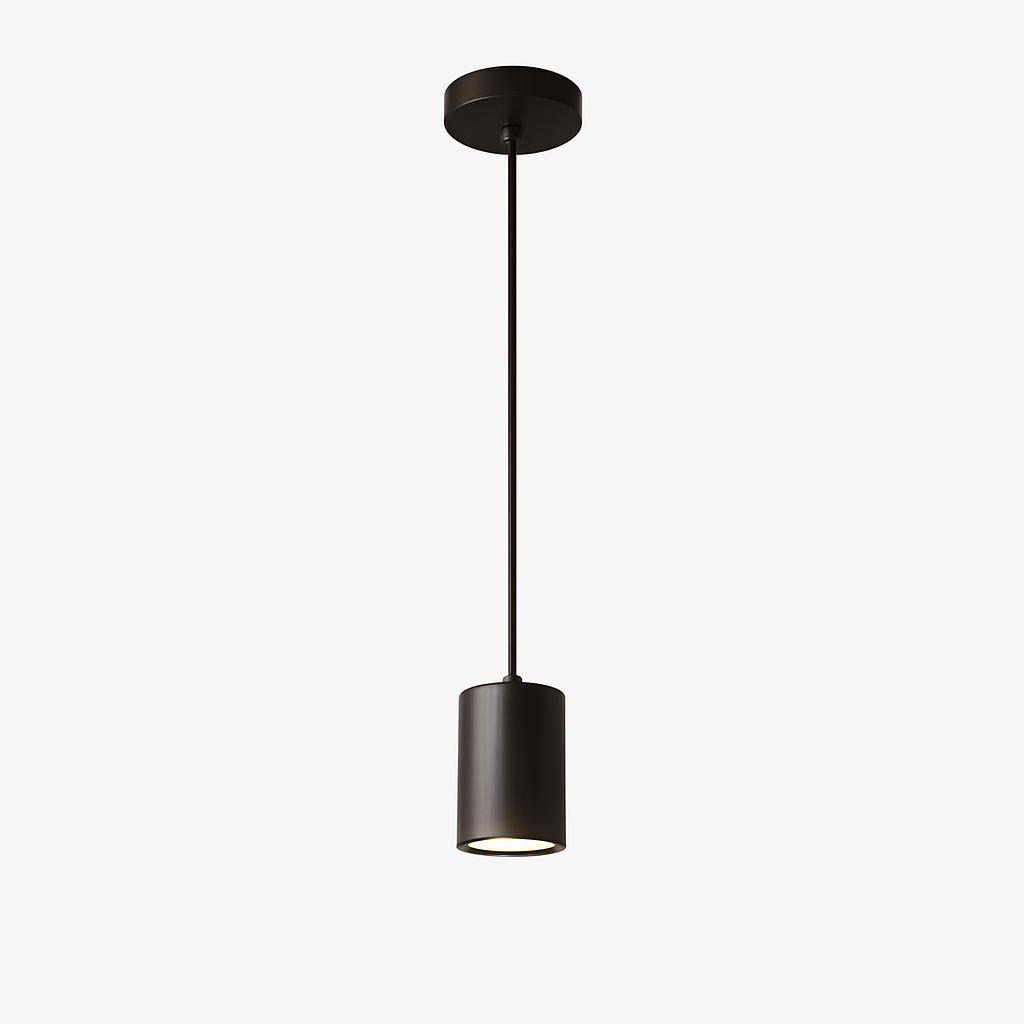 suspension nordique minimaliste en fer avec led moderne