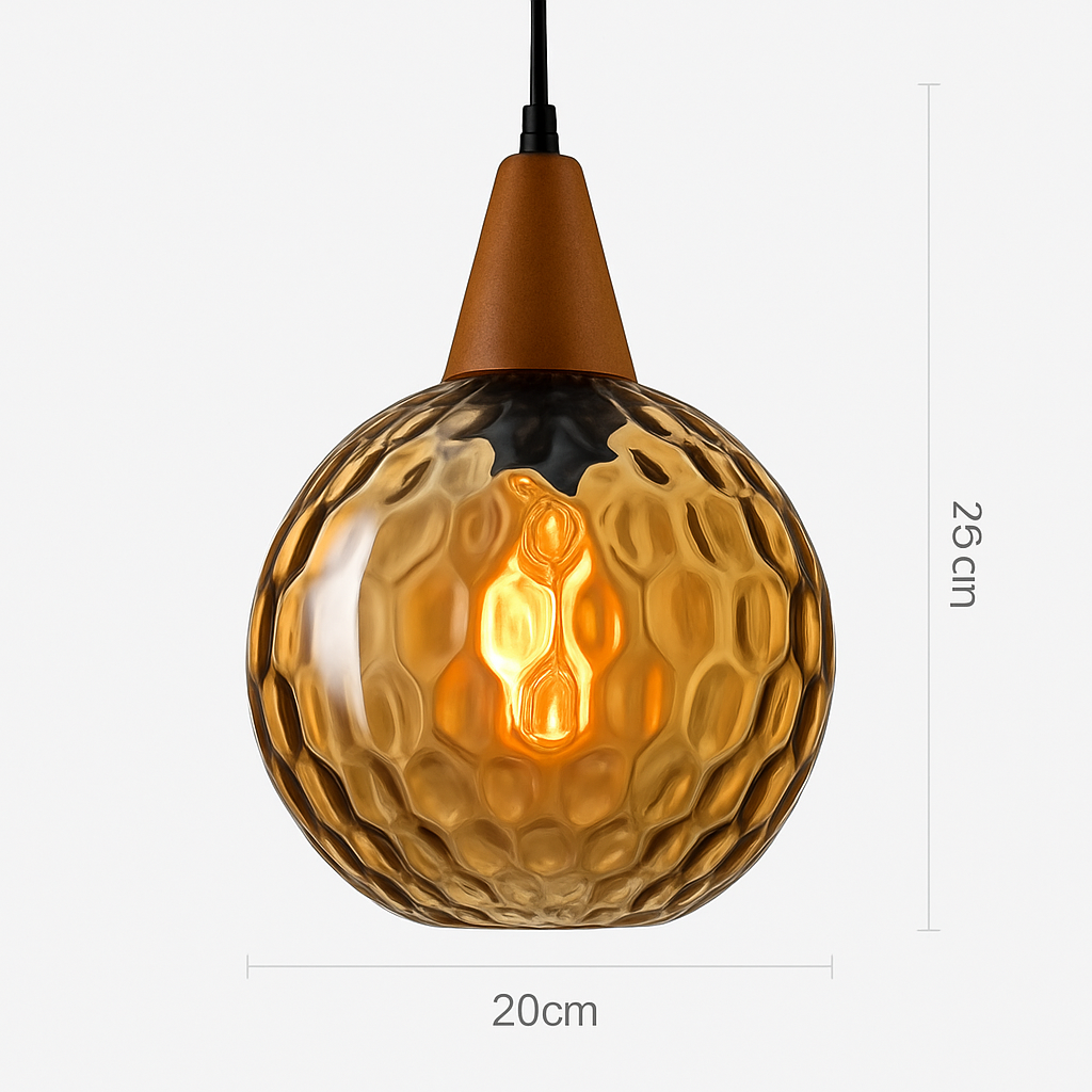 Suspension vintage en verre coloré Lampen