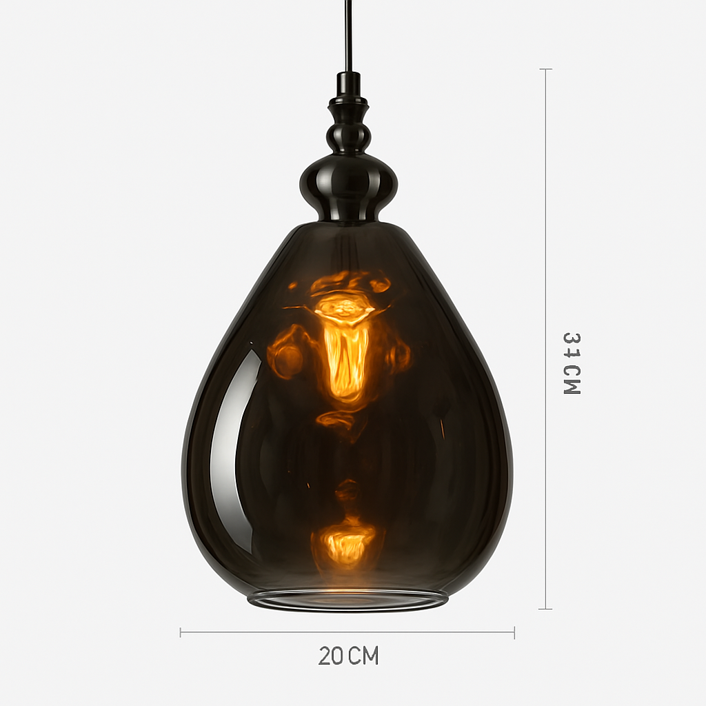 Suspension vintage en verre coloré Lampen