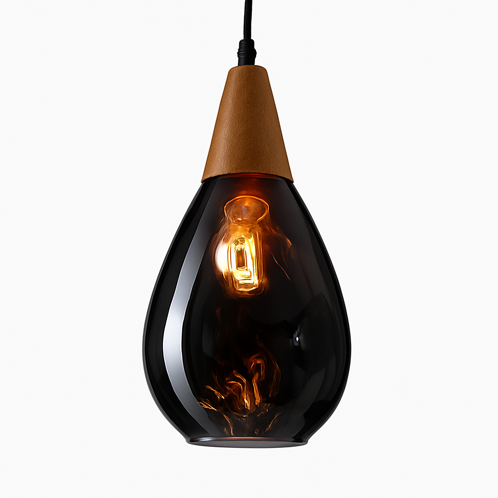 Suspension vintage en verre coloré Lampen