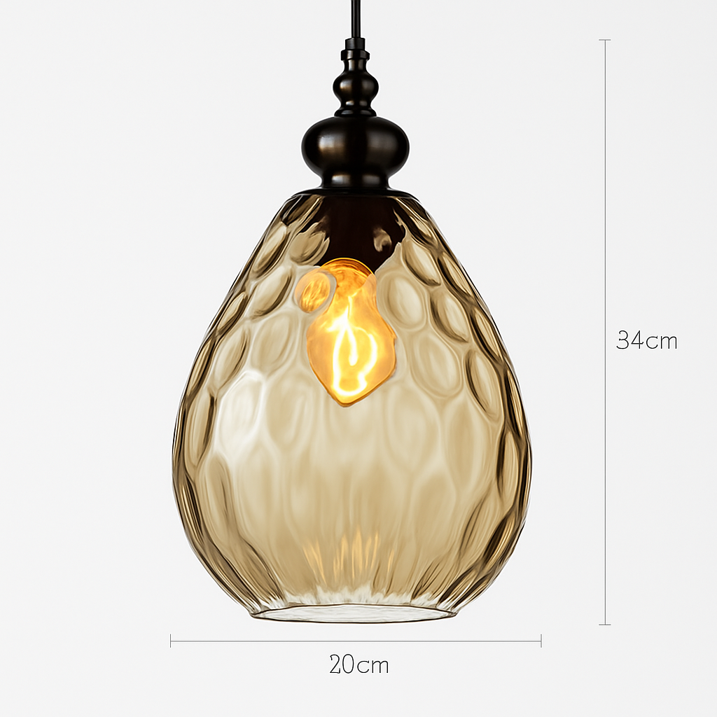 Suspension vintage en verre coloré Lampen