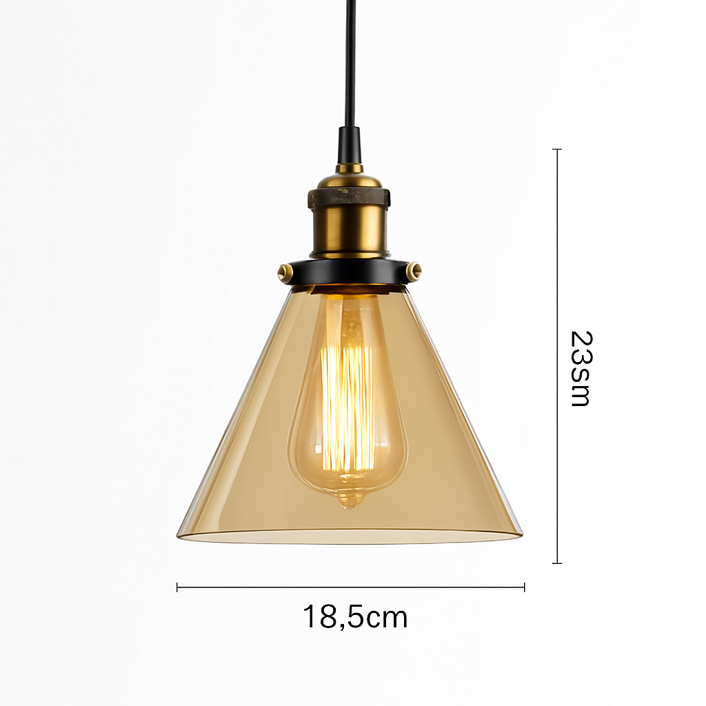 suspension vintage nordique en verre industriel pour bar