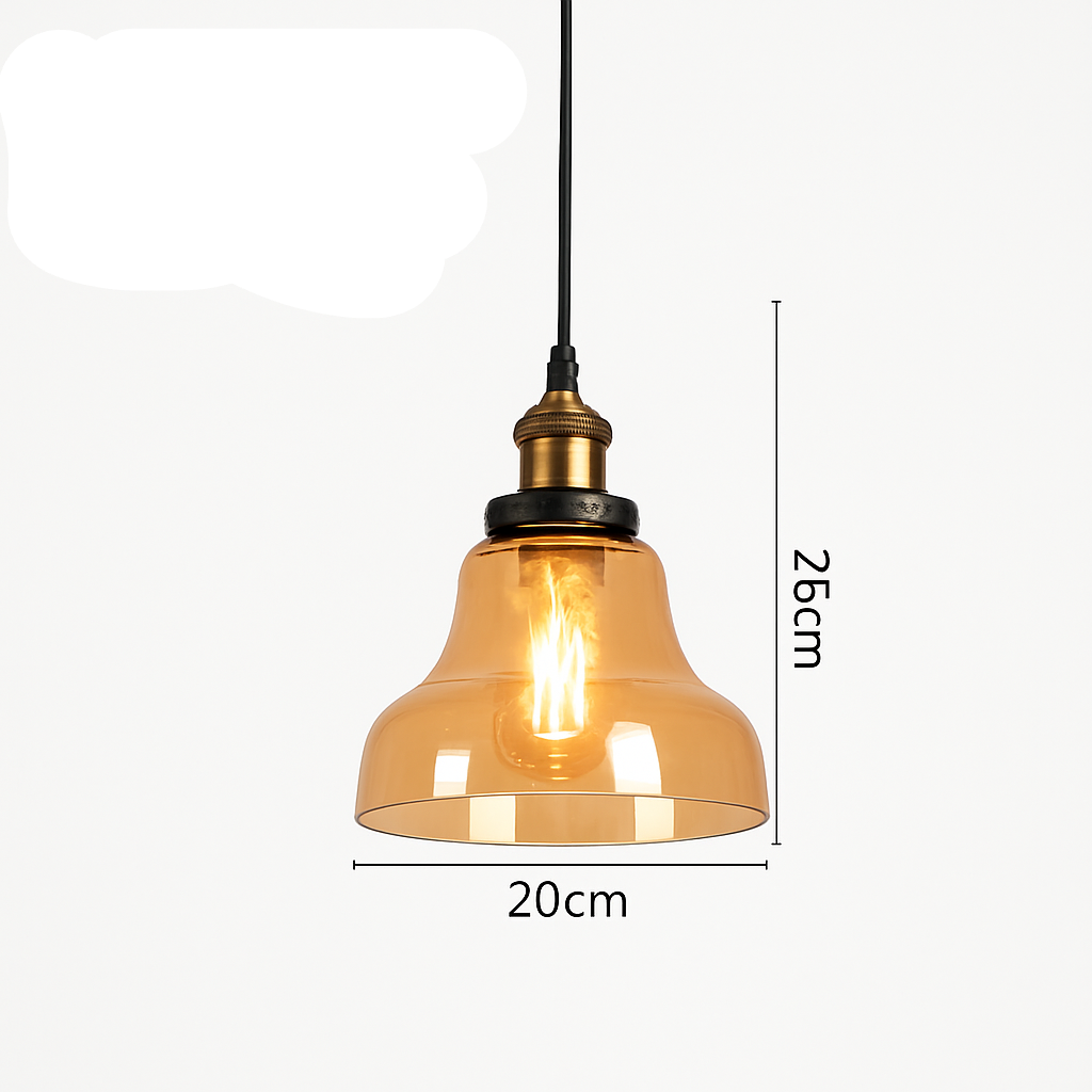 suspension vintage nordique en verre industriel pour bar