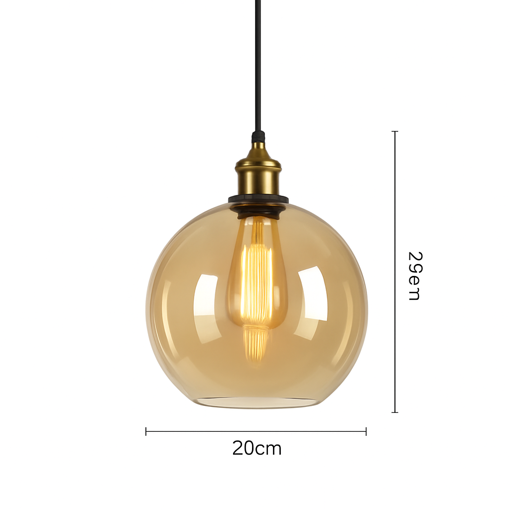 suspension vintage nordique en verre industriel pour bar