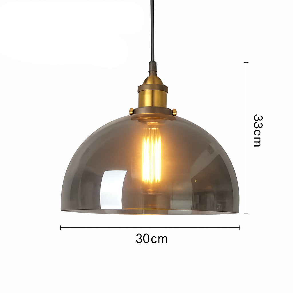 suspension vintage nordique en verre industriel pour bar