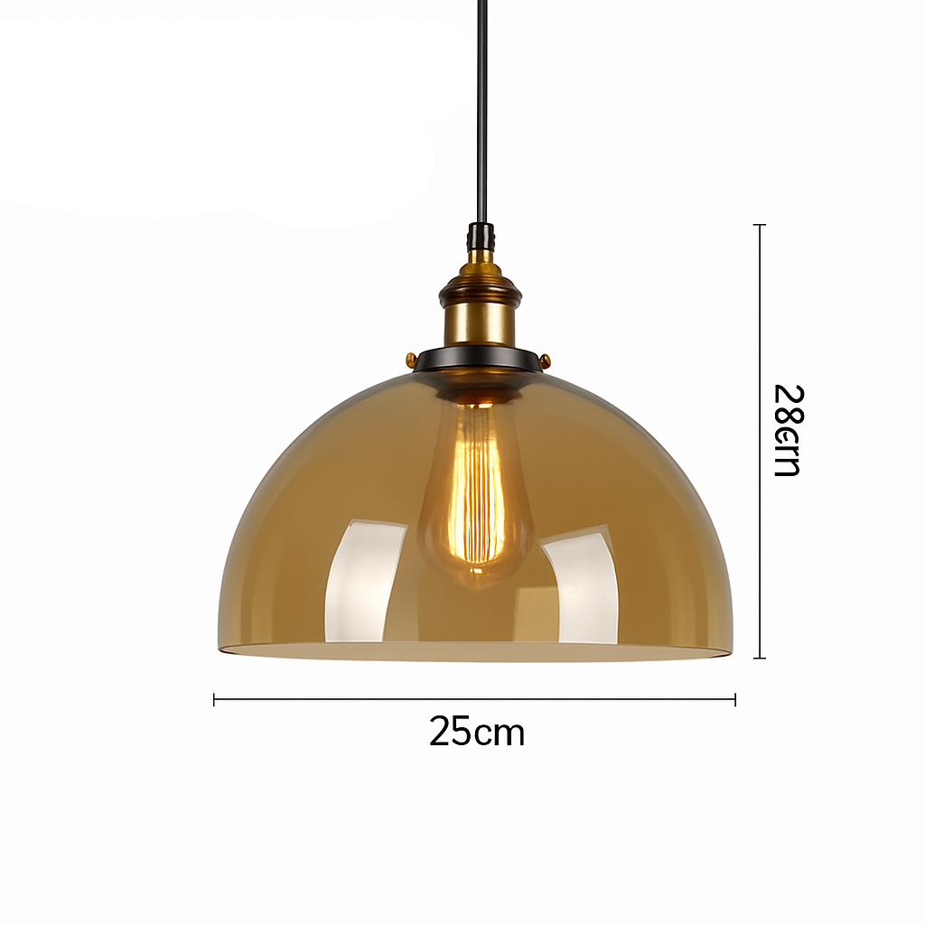 suspension vintage nordique en verre industriel pour bar
