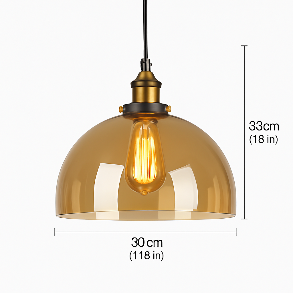 suspension vintage nordique en verre industriel pour bar