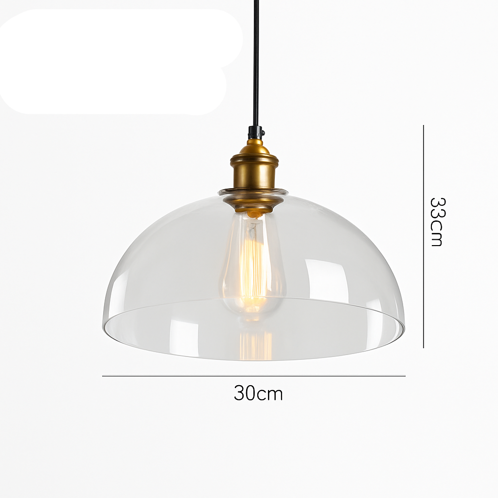 suspension vintage nordique en verre industriel pour bar